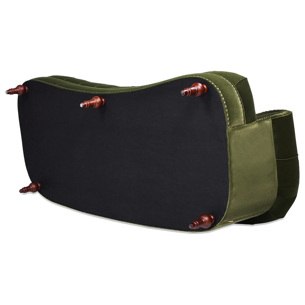 Jennifer Taylor Home La Rosa Stationary Sofa in Olive Green Velvet, , large