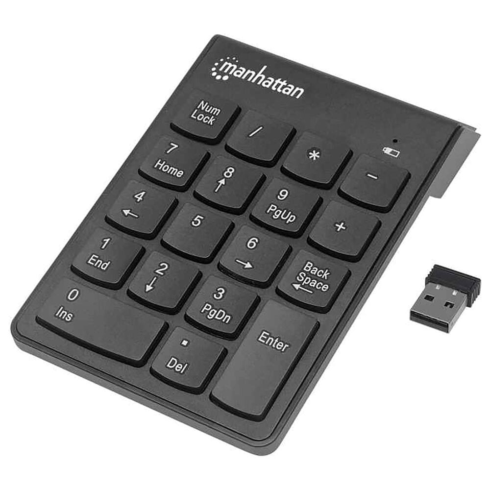 Manhattan Numeric Wireless Keypad in Black, , large