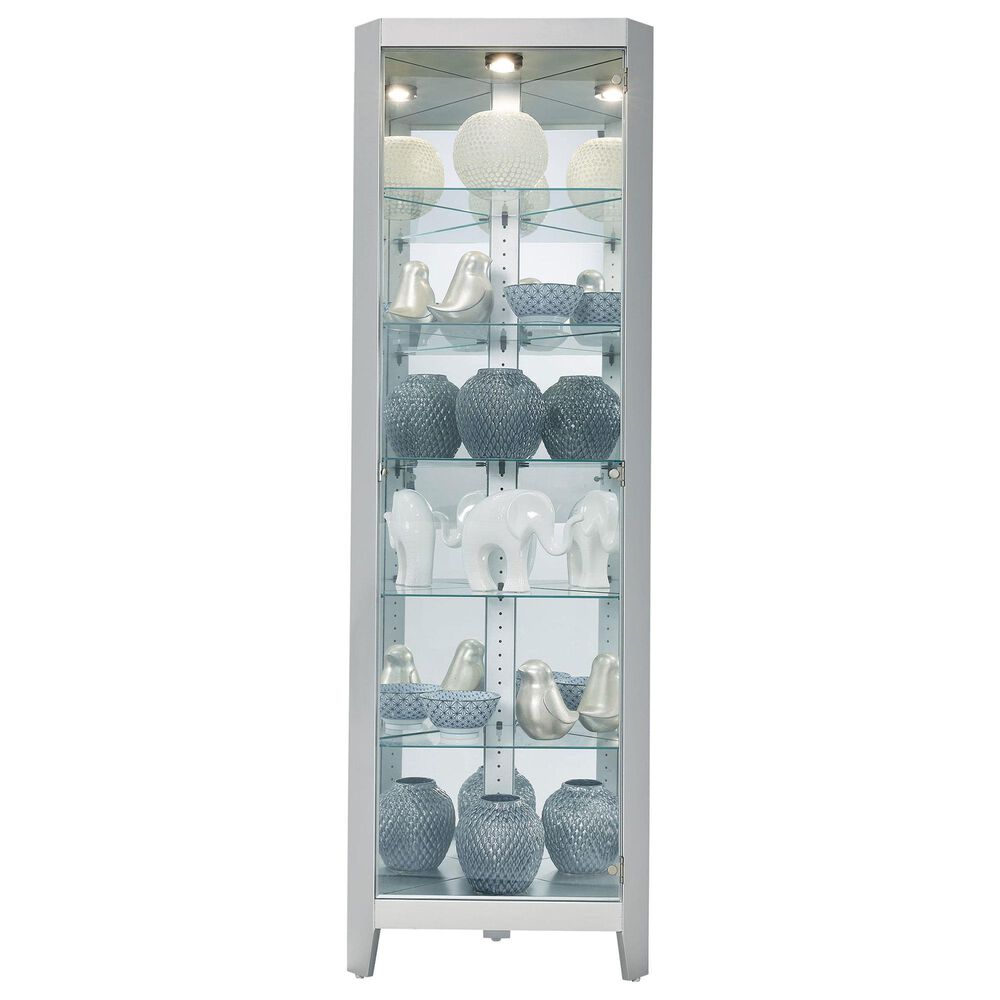 Howard Miller Tamsin II Curio Cabinet in Silver, , large