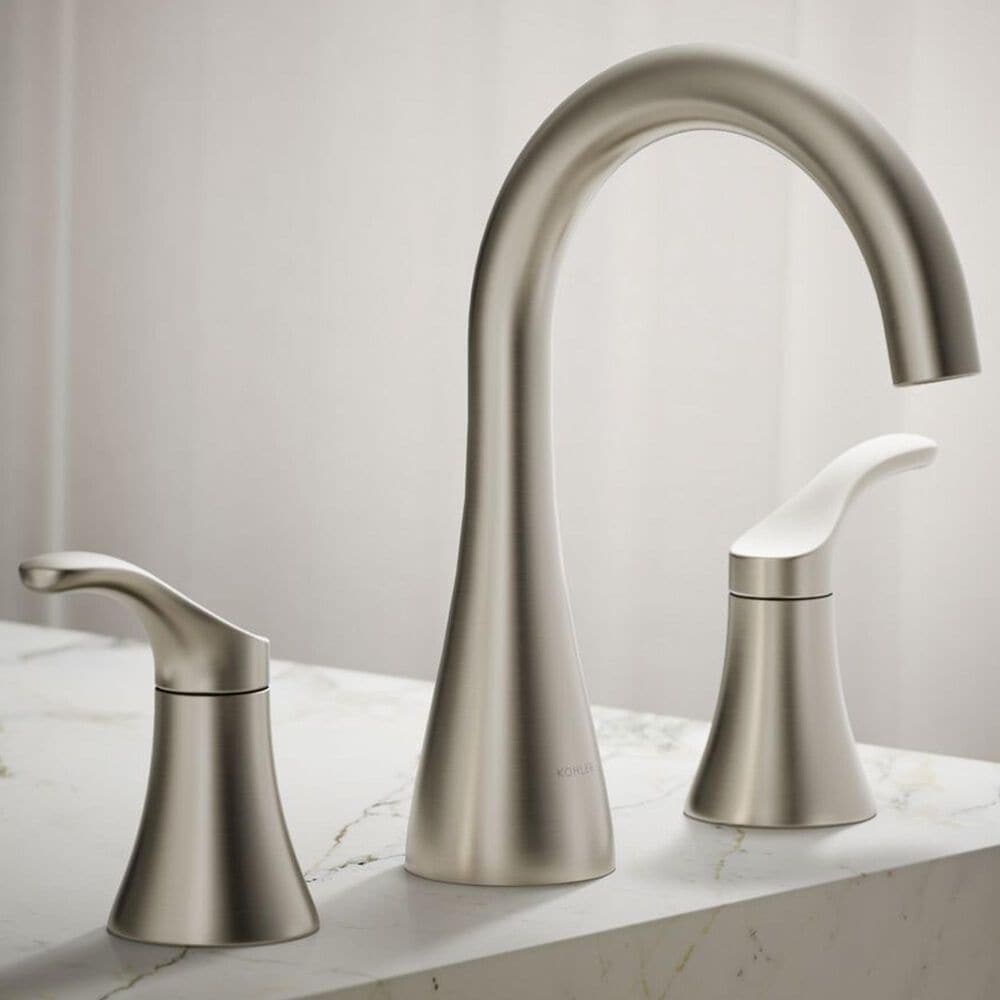 Kohler Simplice Widespread Bathroom Sink Faucet in Vibrant Brushed Nickel, , large