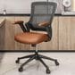 Rta Products Llc Mid-Back Mesh Task Office Chair with Height Adjustable Arms in Brown, , large