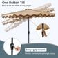 HOMLUX 10" Patio Umbrella with Lights in Khaki, , large