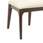 HOMLUX Koen Upholstered Side Chair with Beige Chenille Upholstery in Brown Oak (Set of 2), , large