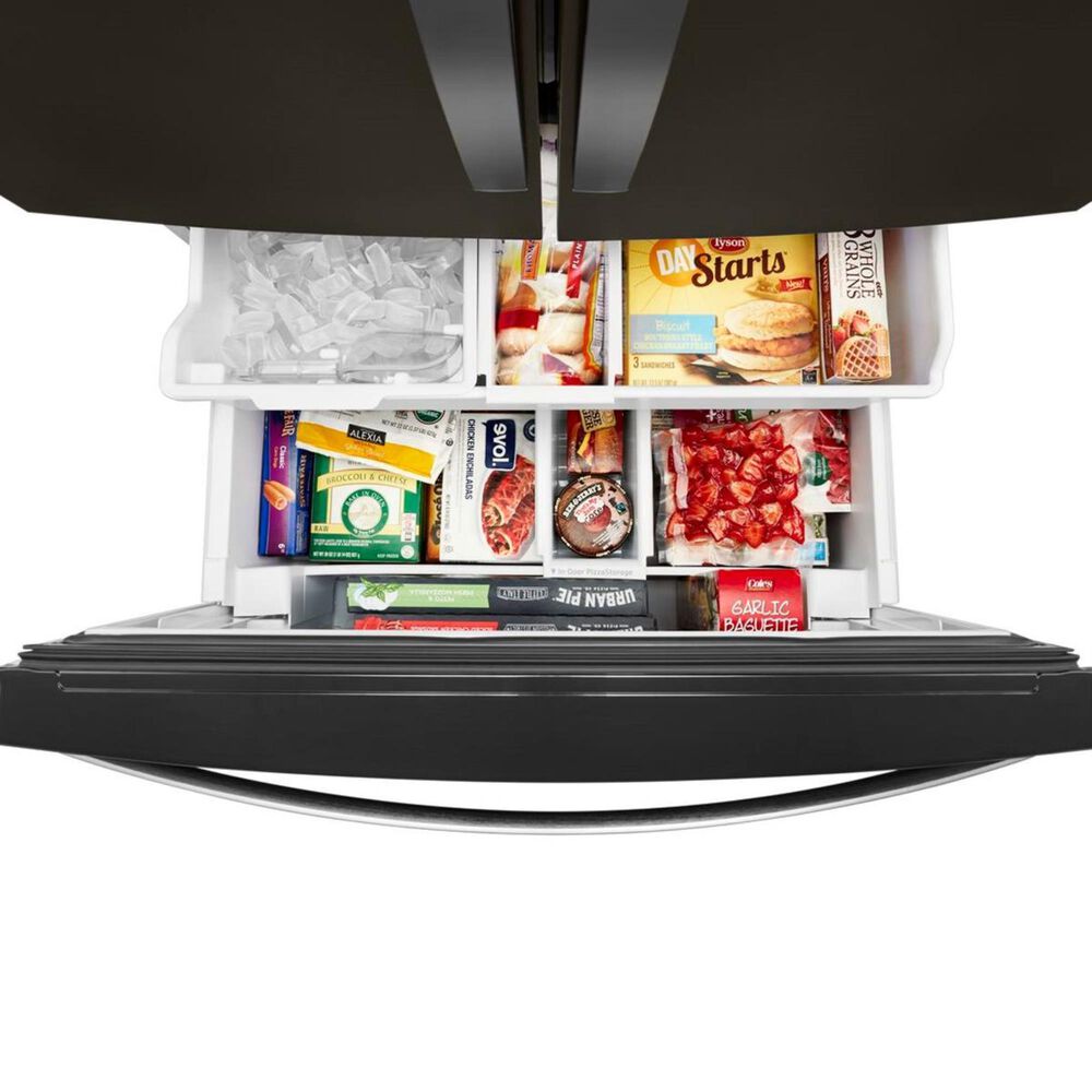 Whirlpool 27 Cu. Ft. 36&quot; Wide French Door Refrigerator in Fingerprint Resistant Black Stainless Steel with Dual Icemakers, , large