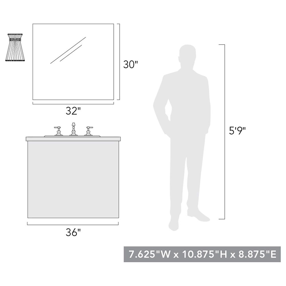 Golden Lighting Avon 1-Light Wall Sconce in Matte Black, , large