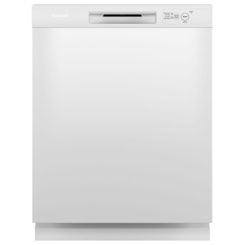 Hotpoint 24" Built-In Dishwasher with Front Control and 60 dBA in White, , large