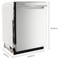 Whirlpool 24" Fully Integrated Dishwasher in Fingerprint Resistant Stainless Steel, , large