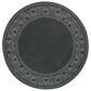 Oriental Weavers Marina 7"10" Round Black and Ivory Area Rug, , large