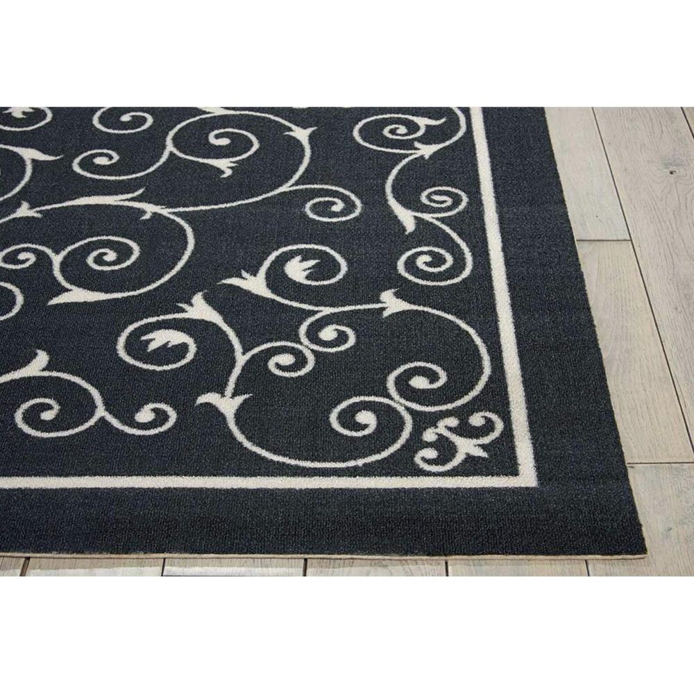 Nourison Home and Garden RS019 7&#39;9&quot; x 10&#39;10&quot; Black Area Rug, , large