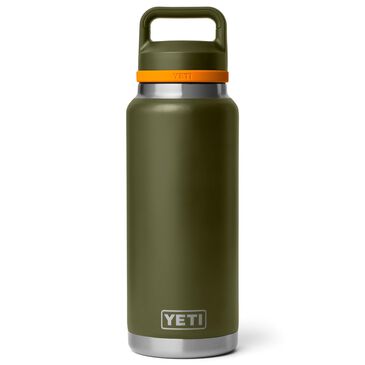 YETI Rambler 36 Oz Water Bottle with Color-Blocked Chug Cap in Olive and King Crab Orange, , large