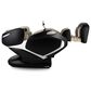Cozzia Zen Duo Power Massage Chair with Ivory Cushion in Black, , large