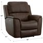 Flexsteel Henry Power Recliner with Power Headrest and Lumbar in Hickory, , large