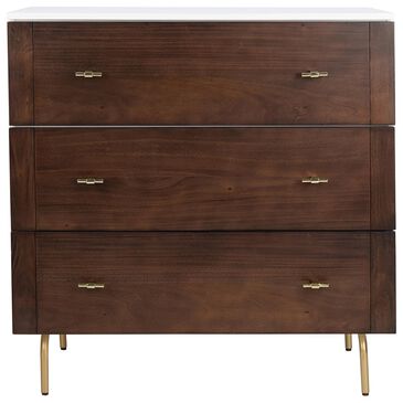 Safavieh Bruno 3 Drawer Dresser in Walnut, , large