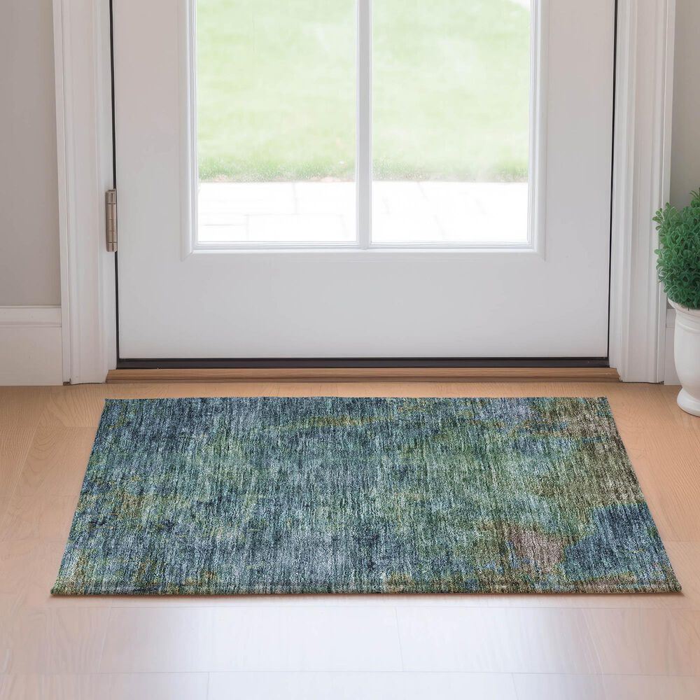 Dalyn Rug Company Trevi 1&#39;8&quot; x 2&#39;6&quot; Blue Runner, , large