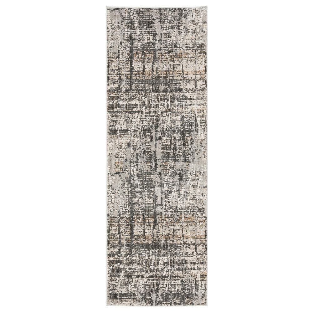 Oriental Weavers Branigan Abstract Beige and Brown 2"6" x 7"6" Runner, , large