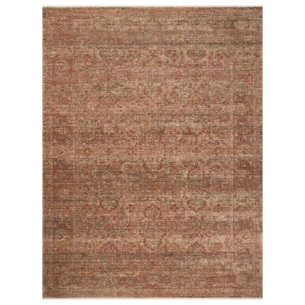 Amber Lewis x Loloi Molly Brick and Bark 6"7" x 9"2" Area Rug, , large