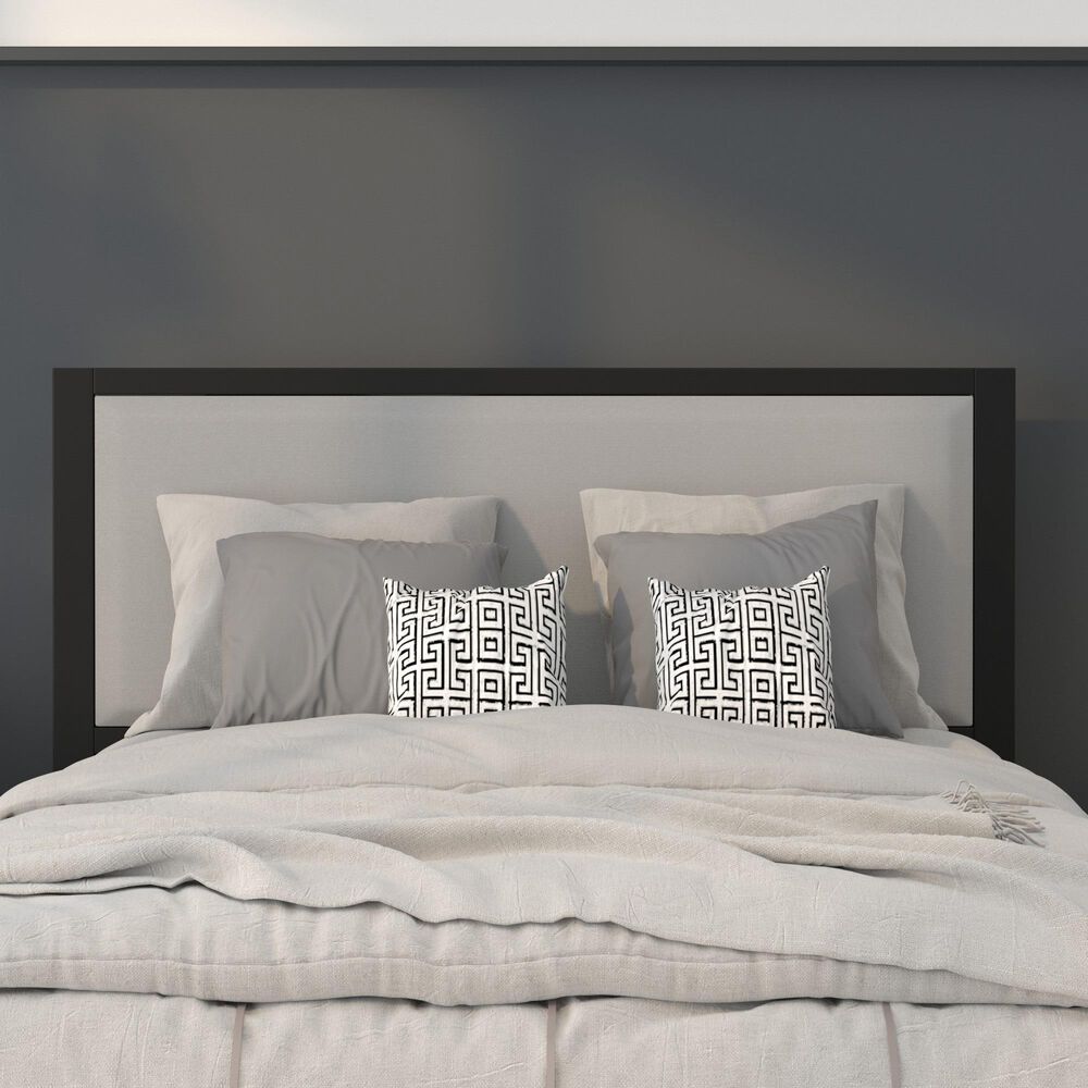 Flash Furniture Melbourne Full Upholstered Headboard in Light Gray, , large