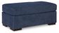 Ashley Evansley Ottoman in Navy, , large