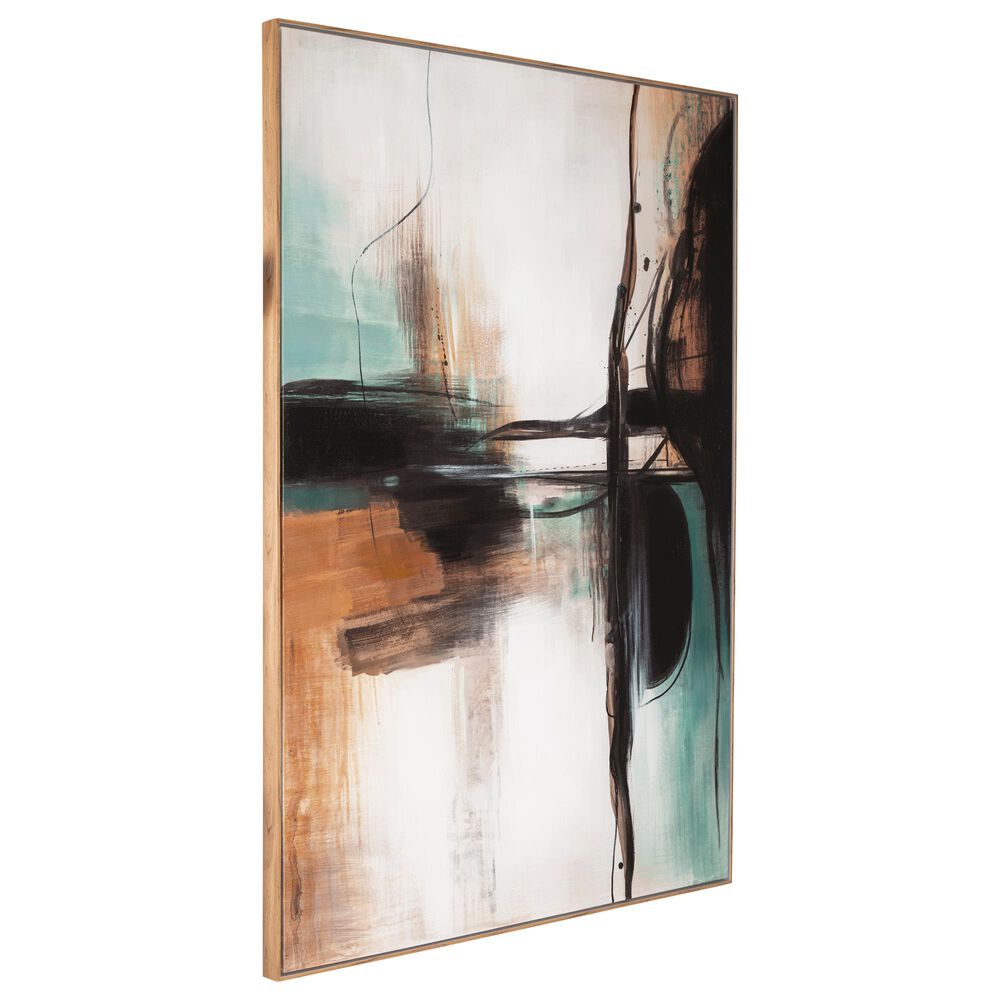Ashley Brunonia 70.75&quot; x 47.13&quot; Wall Art in Teal, Orange and Black, , large