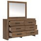 Ashley Broachmyn 6 Drawer Dresser and Mirror in Auburn, , large