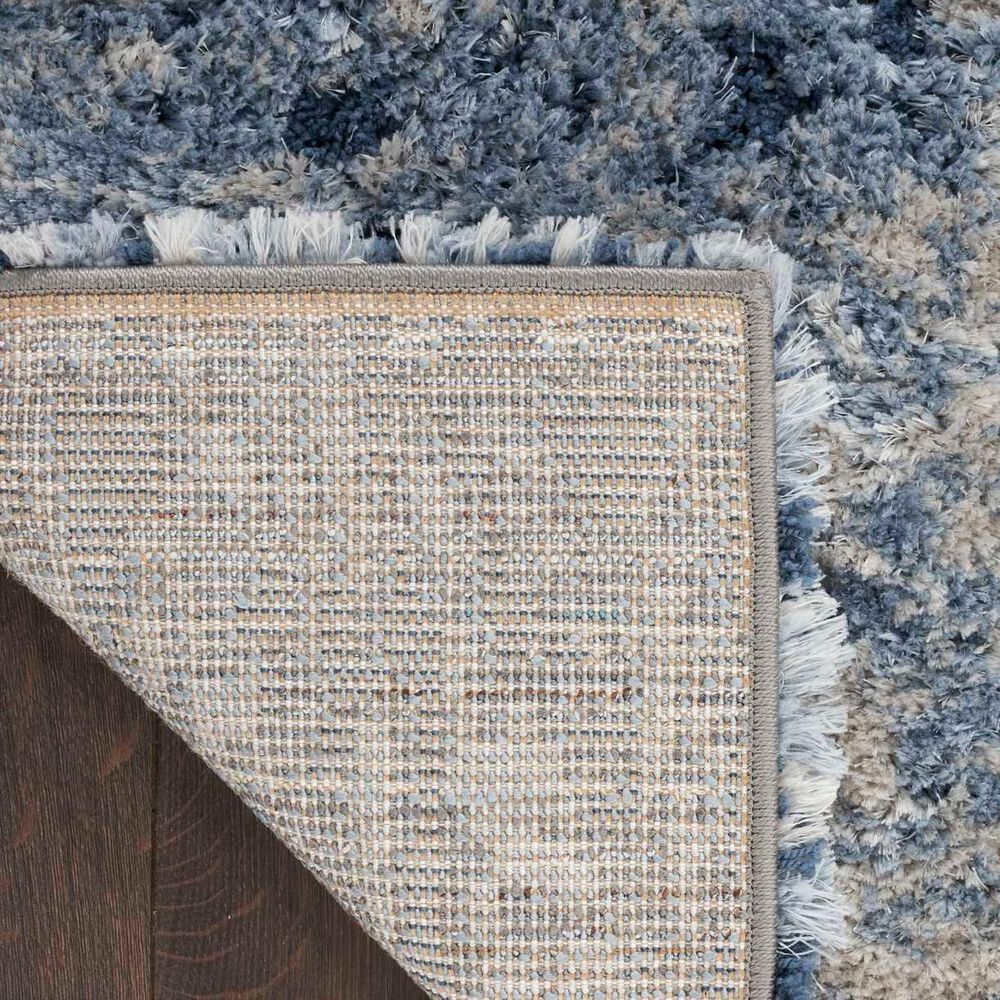 Nourison Dreamy Shag Abstract 4&#39; x 6&#39; Light Blue Area Rug, , large