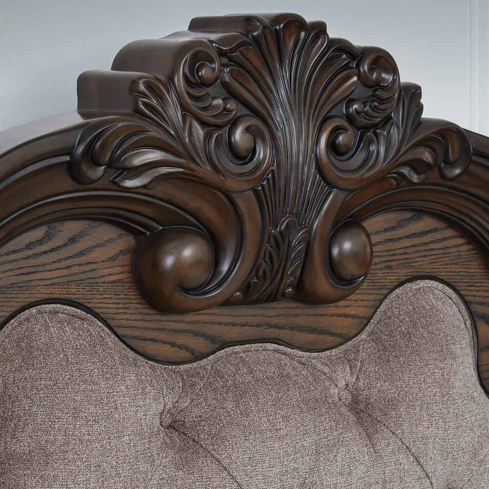 Ashley Maylee King Canopy Bed  in Dark Brown, , large