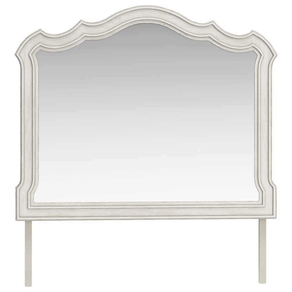 Millenium Arlendyne Bedroom Mirror in Antiqued White, , large