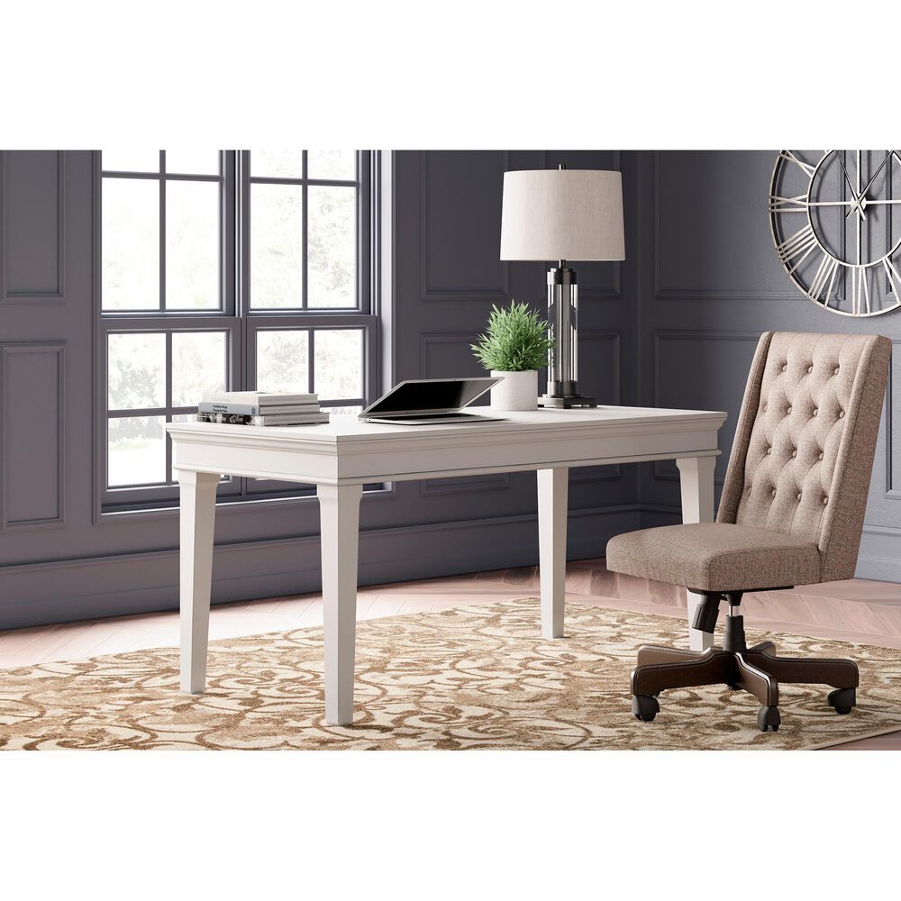 Ashley Kanwyn Home Office Desk in Distressed Whitewash, , large