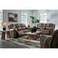 Ashley Lowilla Manual Reclining Sofa in Driftwood, , large
