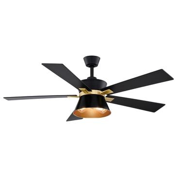 Vaxcel Scottsdale 52" LED Ceiling Fan in Black and Gold, , large