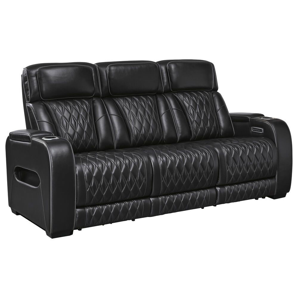 Ashley Boyington 2-Piece Power Reclining Sofa and Recliner in Black, , large