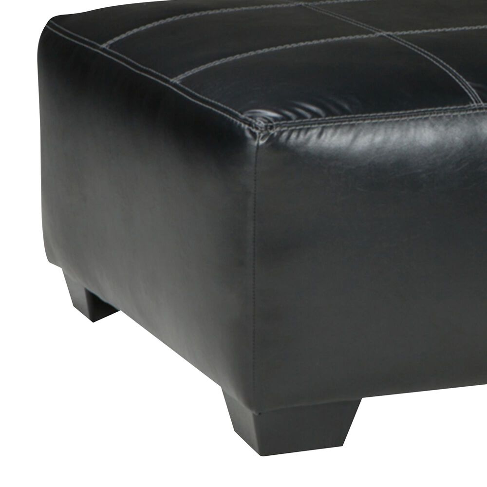 Signature Design by Ashley Kumasi Oversized Accent Ottoman in Smoke | Nebraska Furniture Mart