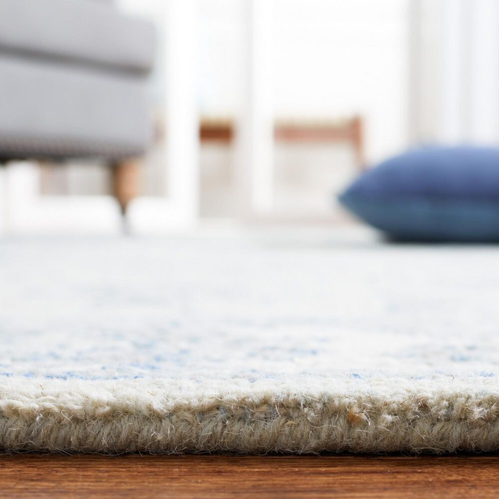 Safavieh Micro-Loop Traditional 10&#39; x 14&#39; Light Blue and Ivory Area Rug, , large