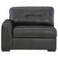 Ashley Brindley Pier 5-Piece Stationary Symmetrical Leather Sectional in Fog, , large
