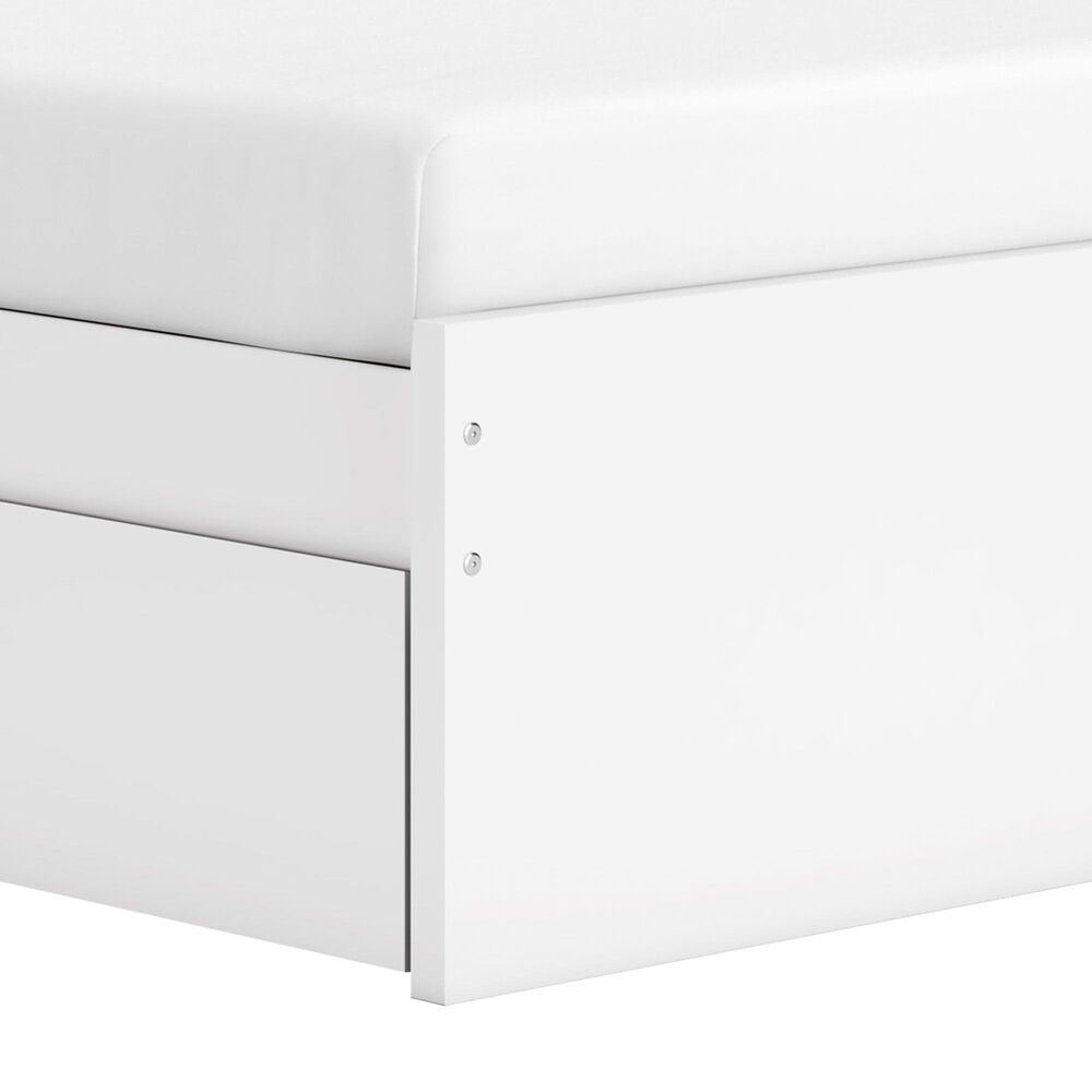 Ashley Onita Full Platform Bed with No Headboard and 1 Side Storage in White, , large