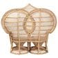 Baxton Studio Nerita Two-Seater Peacock Chair in White, , large