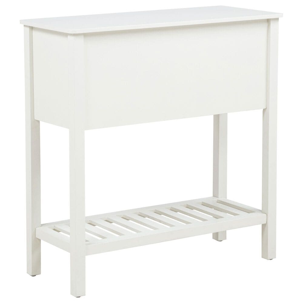 Linon Home Decor Brimley Beadboard Console Table in Antique White, , large