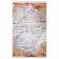 Surya Solar 2" x 3" Orange, Saffron, Red, Sky Blue, White, Gray and Charcoal Area Rug, , large