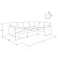 Lifestyle Solutions Edgewood Stationary Convertible Sleeper Sectional in Light Gray, , large