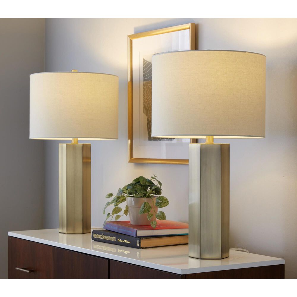 Grandview Gallery Huit Metal Table Lamp in Antique Brass, , large