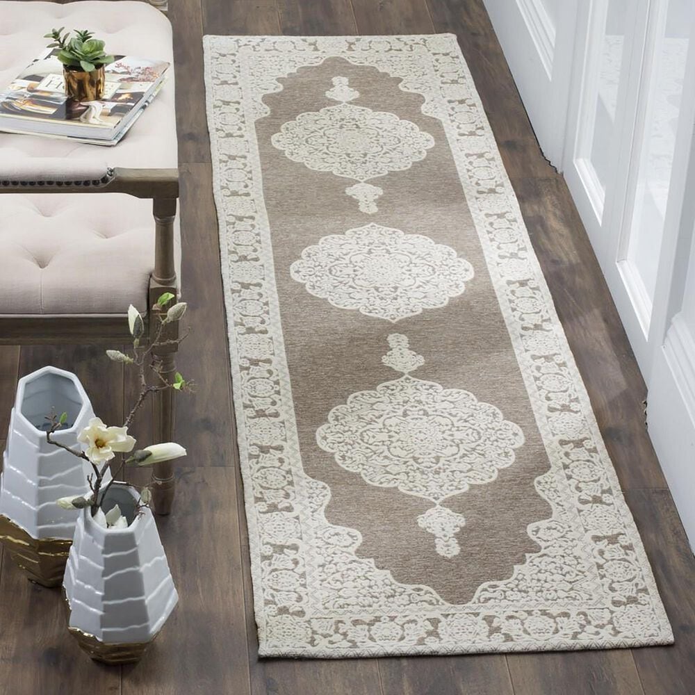 Safavieh Marbella MRB615A 2&#39;3&quot; x 6&#39; Light Grey and Ivory Runner, , large
