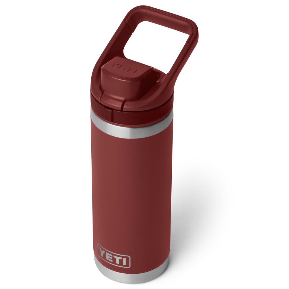 YETI Rambler 18 Oz Water Bottle with Color-Matched Flip Chug Cap in Stag Red, , large