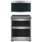 GE Profile 2-Piece Kitchen Package with 30" Smart Slide-in Electric Double Oven Range and 2.1 Cu. Ft. Over-the-Range Sensor Microwave Oven in Stainless Steel, , large