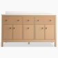 Kohler Malin 60" Double Bathroom Vanity in White Oak with 3 cm White Quartz Top and Rectangular Sinks, , large