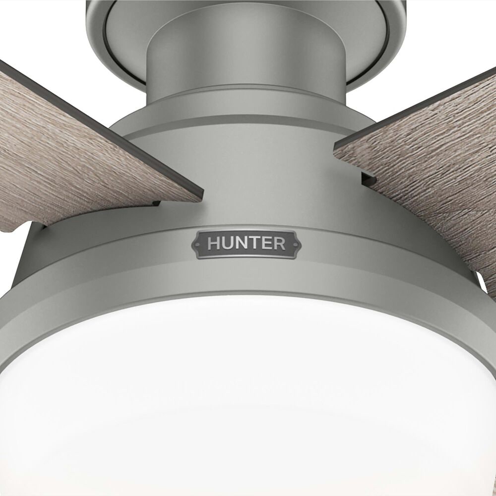 Hunter Dempsey Low Profile 52&quot; Ceiling Fan with Lights in Matte Silver, , large