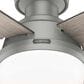 Hunter Dempsey Low Profile 52" Ceiling Fan with Lights in Matte Silver, , large