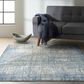 Nourison Rush 5"3" x 7"3" Ivory and Blue Area Rug, , large