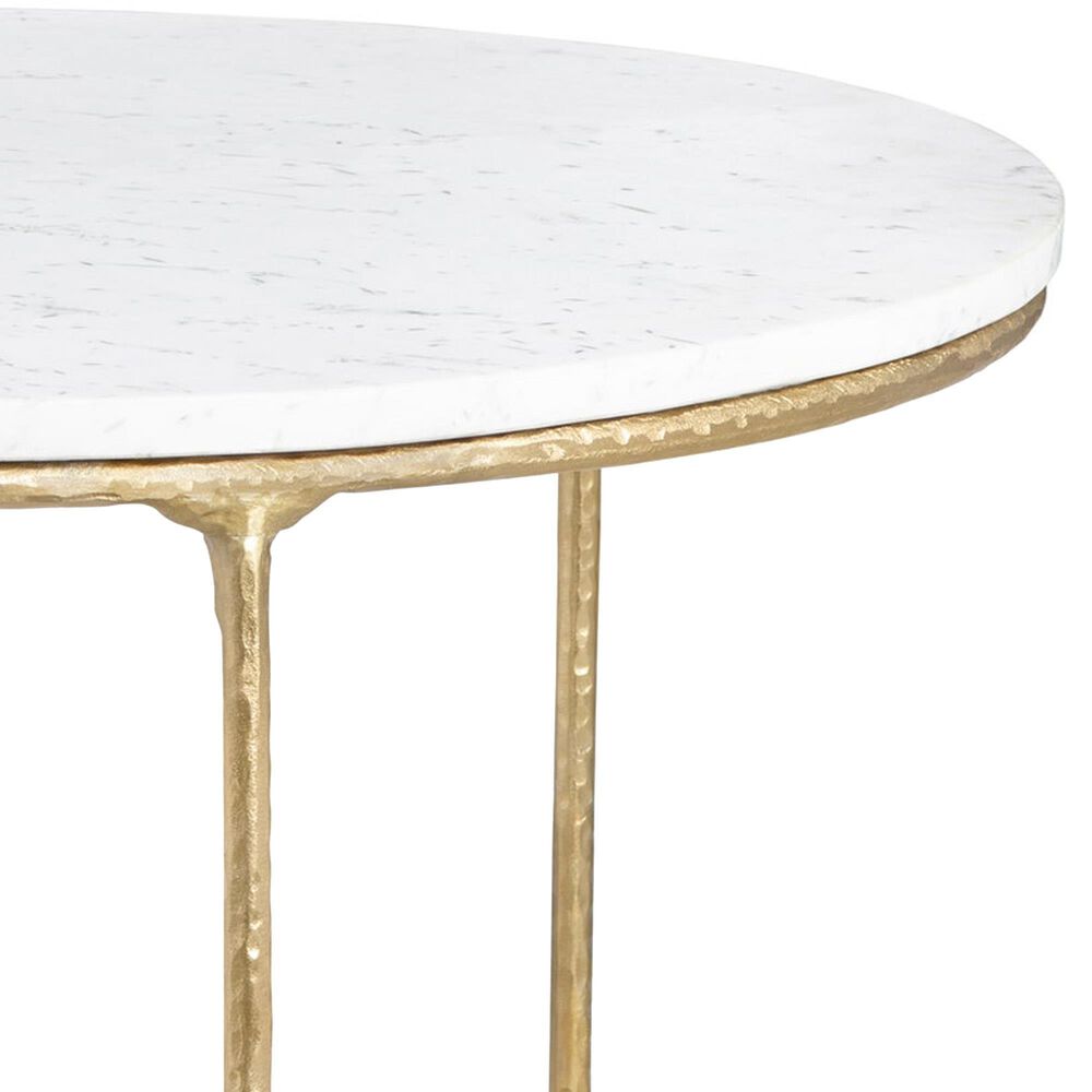 Crestview Collection Athens Cocktail Table in White and Gold, , large
