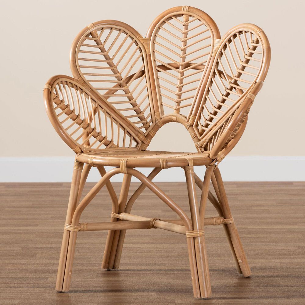 Baxton Studio Eliava Accent Chair in Natural Brown, , large