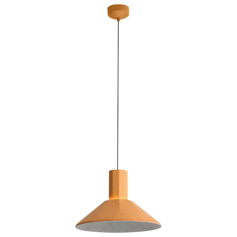 Golden Lighting Faroe 13" 1-Light LED Pendant in Earth Yellow and Grey, , large